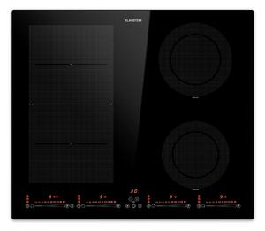 Klarstein Masterzone 60 Hybrid, indukcijska ploča, ugradbena, maks. 9600 W, 4 Flex zone, ThermoBoost tehnologija, Smart Flex