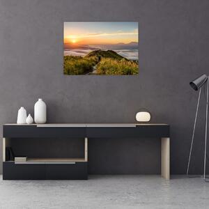 Slika planine pri zalasku sunca (70x50 cm)