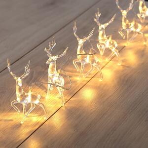 LED svijetleća girlanda u obliku sobova DecoKing Deer, 10 svjećica, duljina 1,65 m