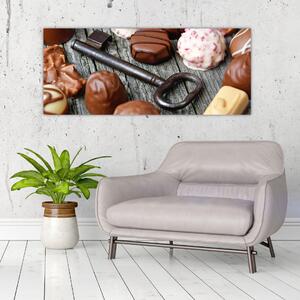 Slika čokolade i ključeva (120x50 cm)