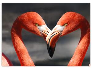 Slika dva zaljubljena flaminga (70x50 cm)