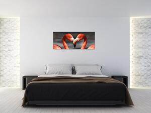 Slika dva zaljubljena flaminga (120x50 cm)