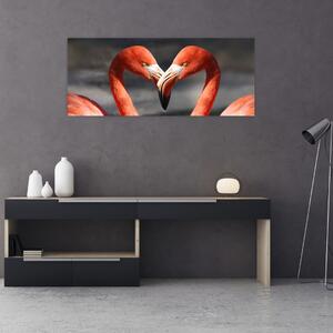 Slika dva zaljubljena flaminga (120x50 cm)
