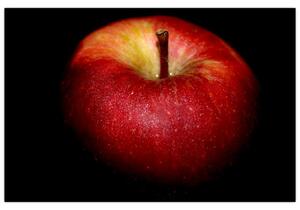 Slika jabuke na crnoj pozadini (90x60 cm)