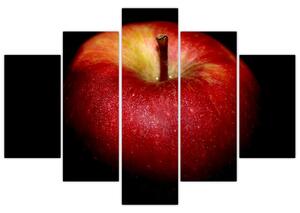 Slika jabuke na crnoj pozadini (150x105 cm)