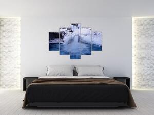 Slika vodopada zimi (150x105 cm)
