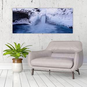 Slika vodopada zimi (120x50 cm)