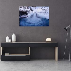 Slika vodopada zimi (90x60 cm)