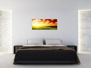 Slika livade sa sjajnim suncem (120x50 cm)