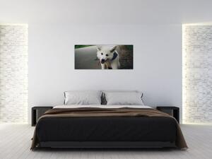 Slika bijelog psa (120x50 cm)