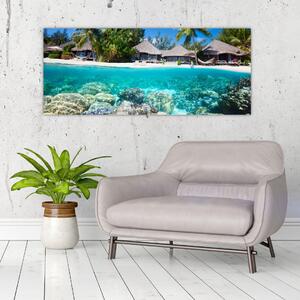 Slika plaže na tropskom otoku (120x50 cm)