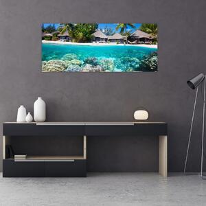 Slika plaže na tropskom otoku (120x50 cm)