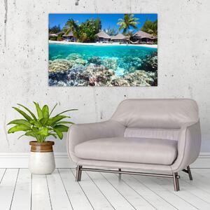 Slika plaže na tropskom otoku (90x60 cm)