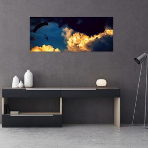 Slika padobranca u oblacima (120x50 cm)
