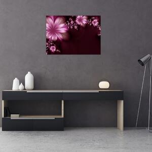 Slika apstrakcije - cvijeće (70x50 cm)