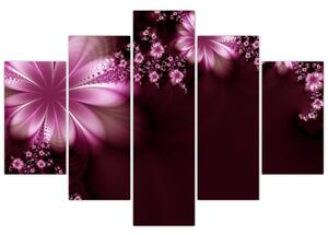 Slika apstrakcije - cvijeće (150x105 cm)
