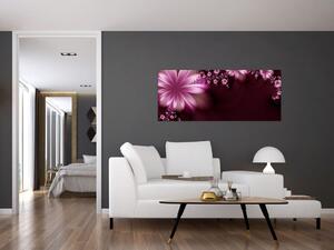 Slika apstrakcije - cvijeće (120x50 cm)