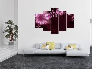 Slika apstrakcije - cvijeće (150x105 cm)