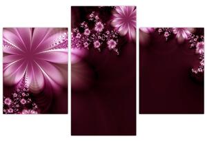 Slika apstrakcije - cvijeće (90x60 cm)