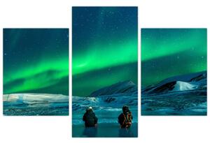 Slika ljudi pri polarnoj svijetolosti (90x60 cm)