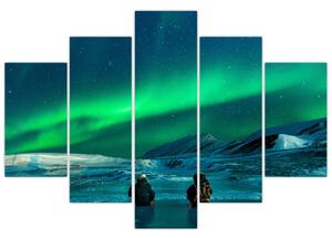 Slika ljudi pri polarnoj svijetolosti (150x105 cm)