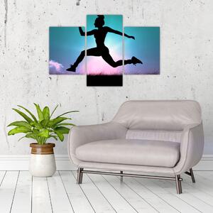 Slika siluete žene koja skače (90x60 cm)