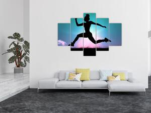 Slika siluete žene koja skače (150x105 cm)