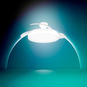Philips Bliss LED stropni ventilator, visok sjaj, bijela, DC, tih, prigušiva, Bijela, Dnevni boravak/blagovaonica, Metal