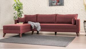 Atelier Del Sofa Kutna garnitura, Bordo crvena, Bella Corner Sofa Left 1 - Claret Red