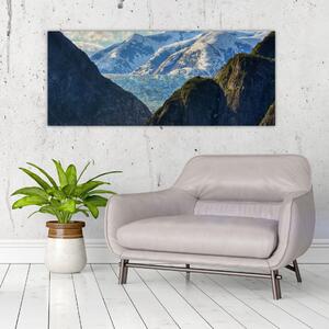 Slika krajolika s planinama (120x50 cm)