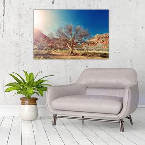 Slika stabla u pustinji (90x60 cm)
