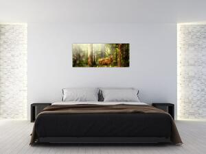 Slika jelena u šumi (120x50 cm)