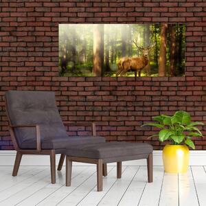 Slika jelena u šumi (120x50 cm)
