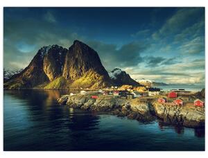 Slika ribarskog sela u Norveškoj (70x50 cm)