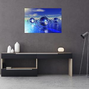 Slika apstrakcije - voda (90x60 cm)