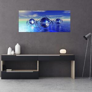 Slika apstrakcije - voda (120x50 cm)