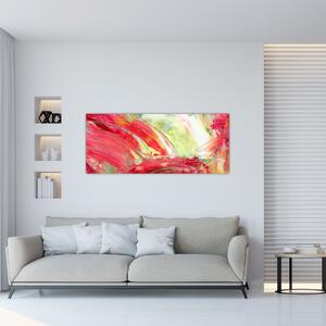 Slika apstrakcije - slikanje (120x50 cm)