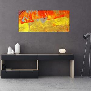 Slika apstrakcije - slikanje (120x50 cm)