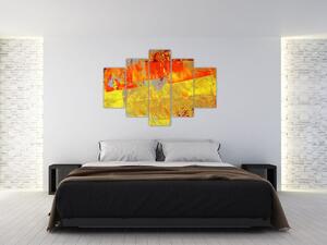 Slika apstrakcije - slikanje (150x105 cm)