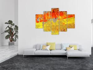 Slika apstrakcije - slikanje (150x105 cm)