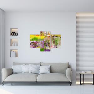 Slika apstrakcije - slikanje (90x60 cm)
