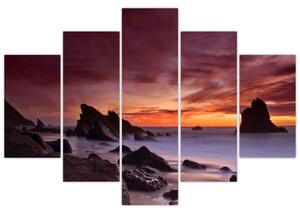 Slika zalaska sunca na obali (150x105 cm)
