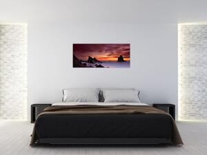 Slika zalaska sunca na obali (120x50 cm)