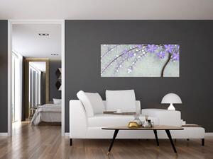 Slika - Ljubičasta kiša (120x50 cm)