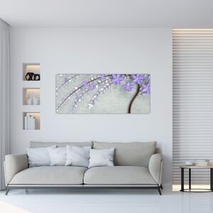 Slika - Ljubičasta kiša (120x50 cm)