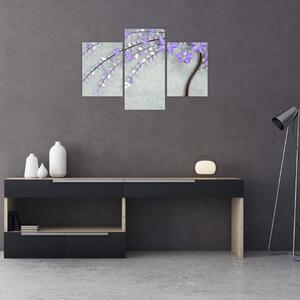 Slika - Ljubičasta kiša (90x60 cm)