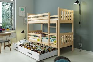Krevet na kat CARINO s mogućnosti dodatnog ležaja – boja bora