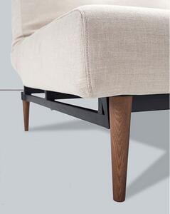 Kauč DUBLEXO SOFA BED s svjetlo stileto drvenim nogicama-Tamno siva