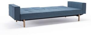 Kauč SPLITBACK SOFA BED s rukonaslonima i s svjetlo drvenim nogicama-Tamno siva