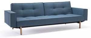 Kauč SPLITBACK SOFA BED s rukonaslonima i s svjetlo drvenim nogicama-Svjetlo plava